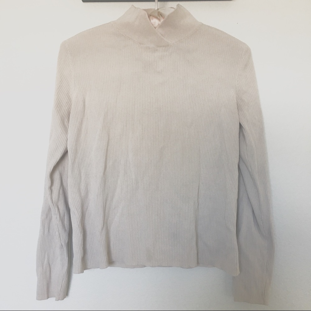 Coldwater Creek Mock Neck Turtle Neck Knit Sweater